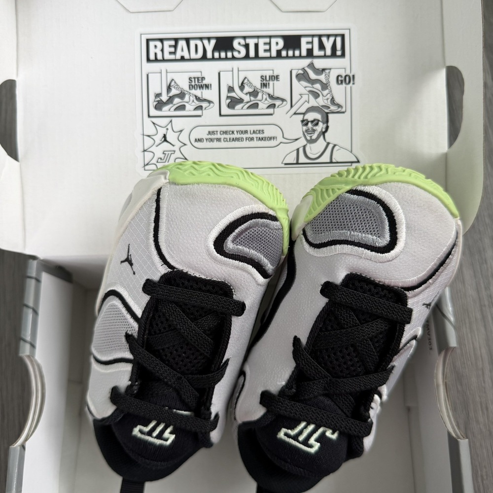 Nike Tatum 3 Toddler Sneakers Size 8C Platinum Tint Black Kids Jordans EUC Box - Picture 7 of 8